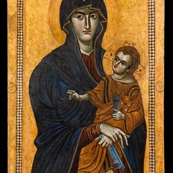 Ikone Salus populi Romani - bei dieser Ikone in seiner Lieblingskirche  hat der Papst öfter gebetet