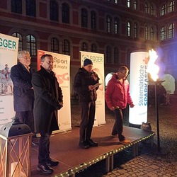 Begrüßung durch DSG Obmann Georg Plank, KA-Präsident Andreas Gjecai und Hannes Winkler der Firma Egger